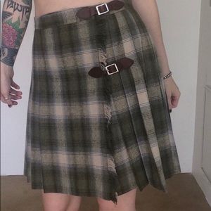 A Line Anne Klein Flannel Kilt vintage 90’s